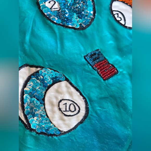 Vintage 80's-90's Cedars Sz M Art Jean Jacket Denim Billards Pool Unisex? - Picture 5 of 13